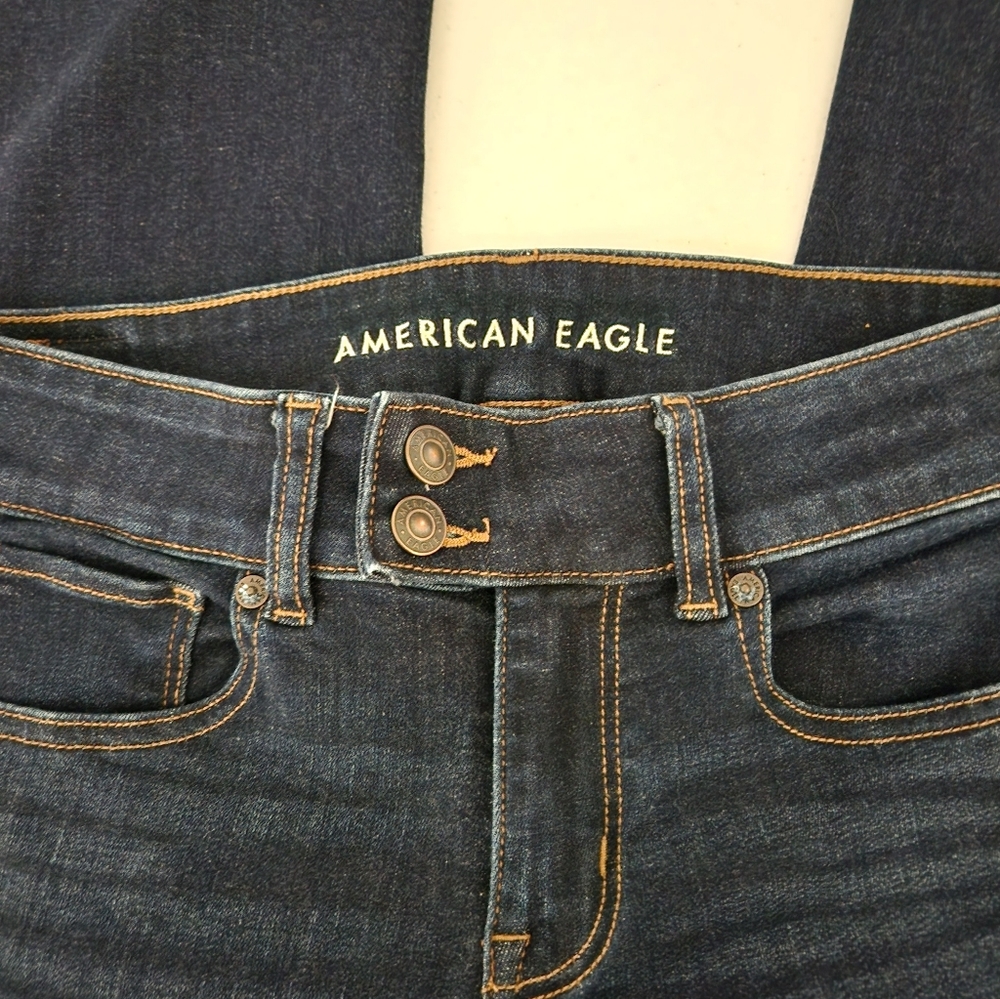 American Eagle Kick Boot Size 4 Dark Wash - Picture 3 of 8